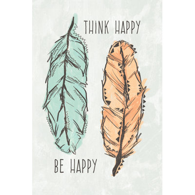 Feather Pals Happy - Wrapped Canvas Painting