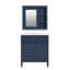 Ensemble de meuble-lavabo à une cuve moderne avec tiroirs et armoire à miroir Modern-918542290