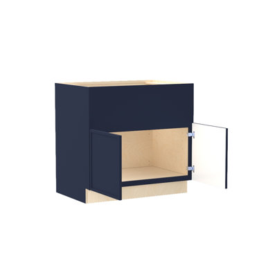 Meuble sous-évier de style ferme Gallery Express Alton, assemblé, 91,4 cm (L) x 61 cm (P) x 87,6 cm (H), avec fermeture Sft, couleur bleu marine