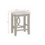 Ensemble 3 pièces à hauteur de comptoir en bois massif blanc classique avec deux ports USB pour petits espaces