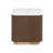 Kirtin 19.5"W Square Marble End Table With Gold Accent Base-679965887