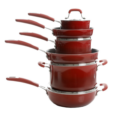 Kenmore Elite Andover 10 Pieces Aluminum Non Stick Cookware Set