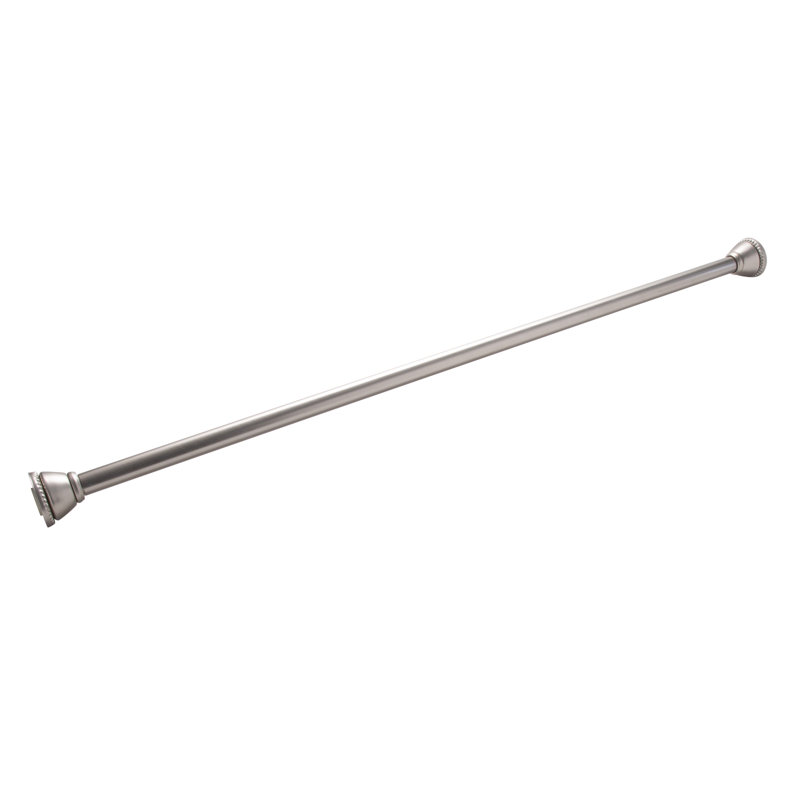 Adjustable Satin Nickel Tension Shower Curtain Rod 42-72 Inches