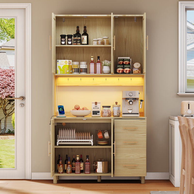183cm Kitchen Pantry, Beige