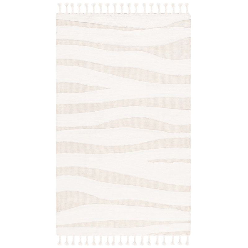 Terrin Hand Woven Wool Pile Abstract Rug, Rectangle 6' x 9'
