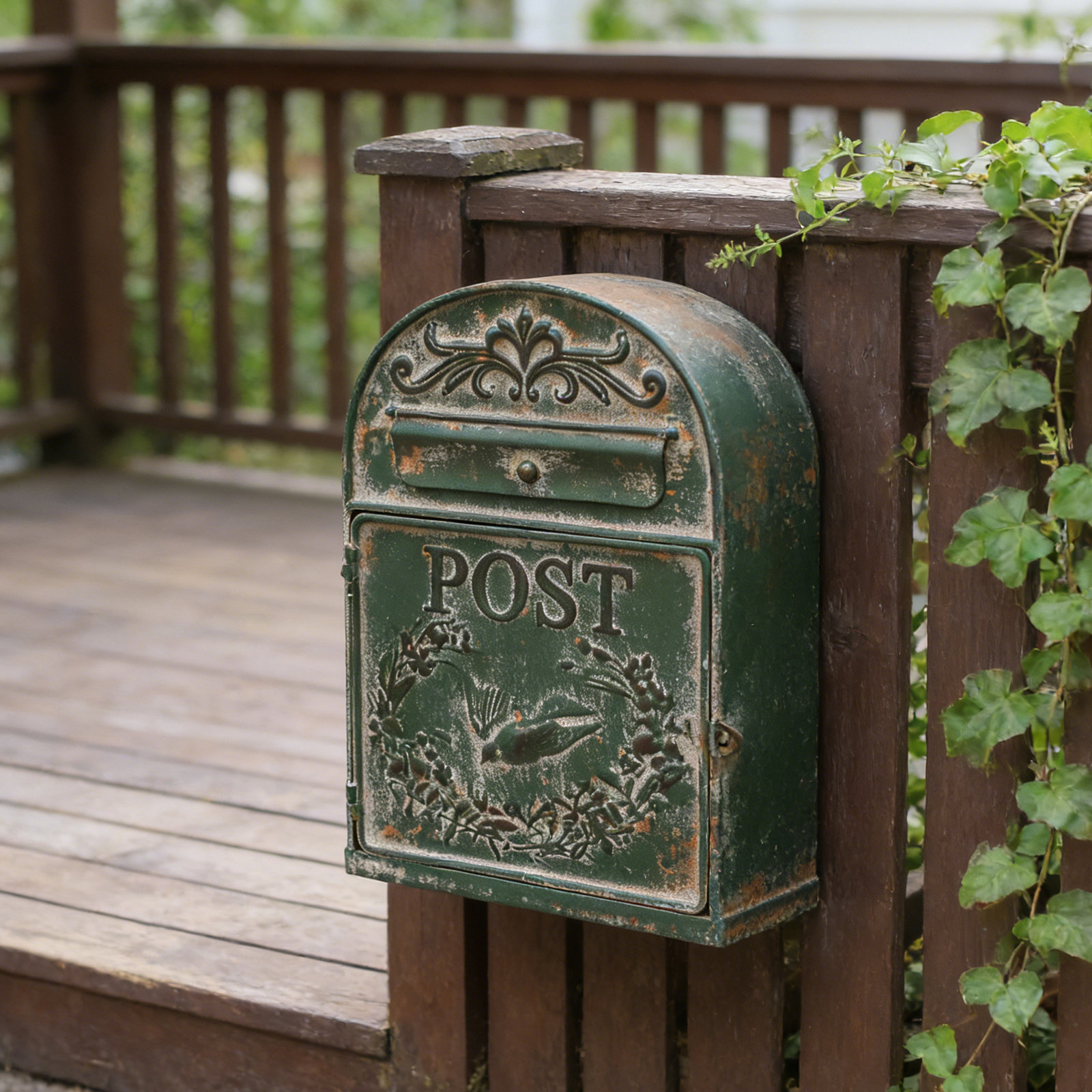 Huron Rustic Wall Mounted Mailbox