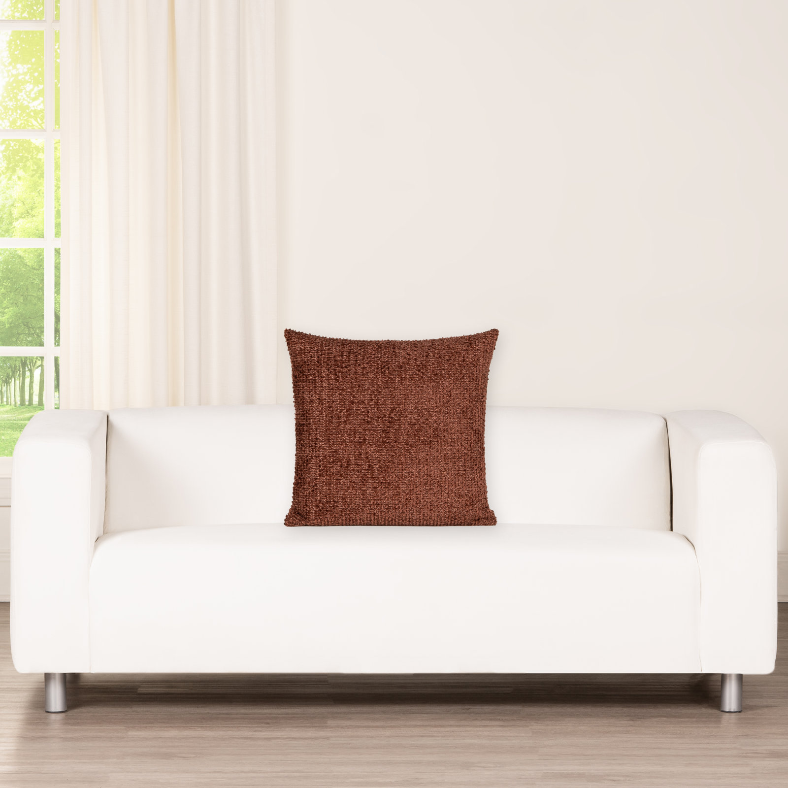 Throw Pillow, Feather, Square 20", Red