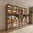 94.5 '' W Combination Bookcase With Glass Doors，display Cabin With Led Lights-1824625014