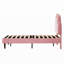 Upholstered Bed With Adjustable  Headboard Velvet-1940425943-1923782016
