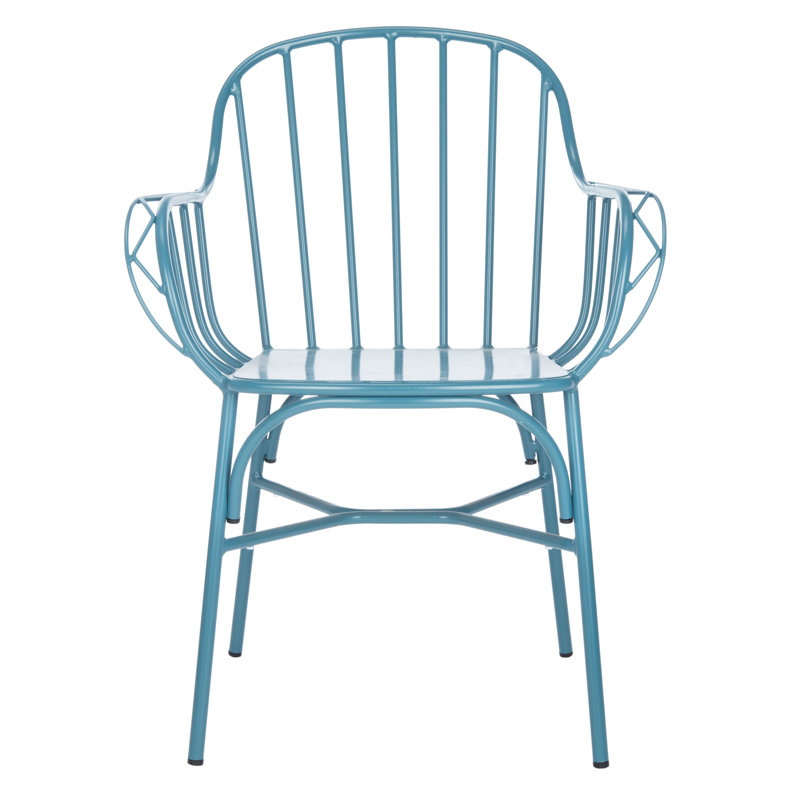 Tucker Outdoor Dining Armchair, Matte Navy Blue