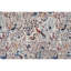 High-Quality Hand-Knotted Ivory And Red Area Rug