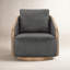 Fauteuil demi-tonneau pivotant l 32 po Nieve-1107746922