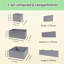 6 Pack Clothes Drawer Organisers, Foldable Drawer Dividers For Closet Organizer, Storage Box For Clothes,Underwear, Socks, Bras, Scarves, Ties-843875883