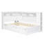Twin Size Wood Daybed With Storage Shelves, USB And Trundle-965942485