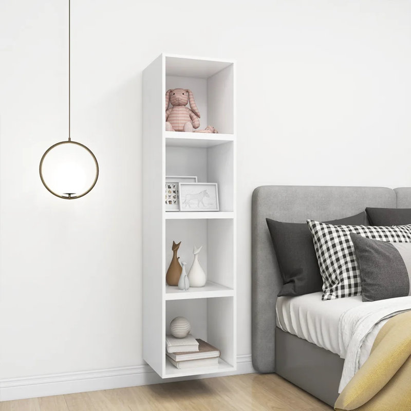 Dellahoy 4 Piece Square Cube Shelf, White