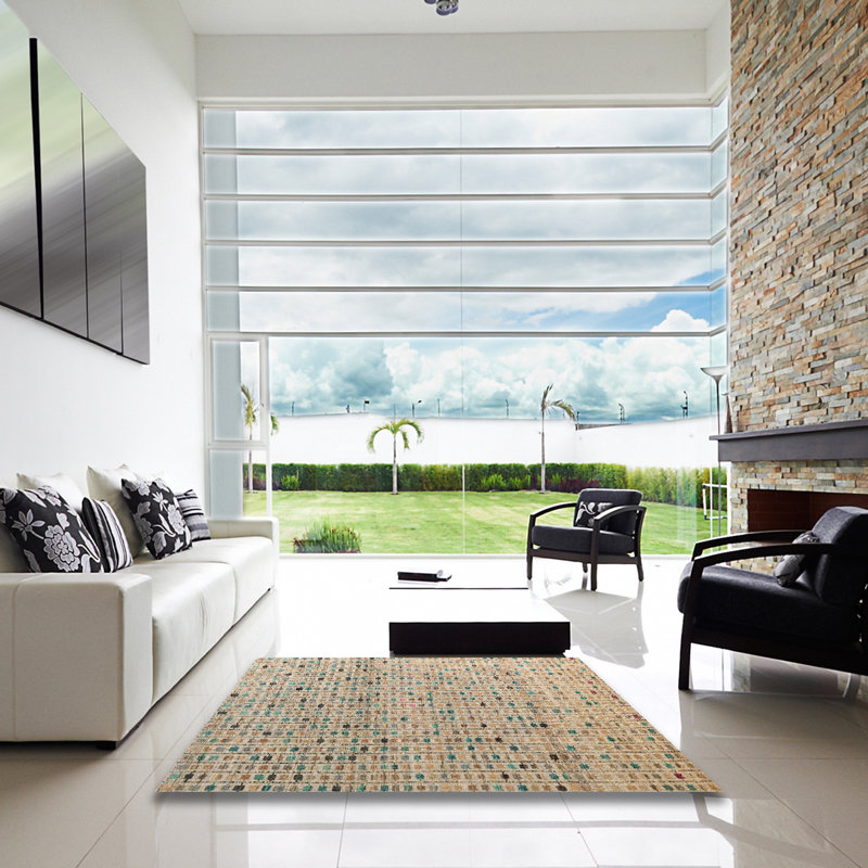 Abstract Indoor Rug, Square 5'