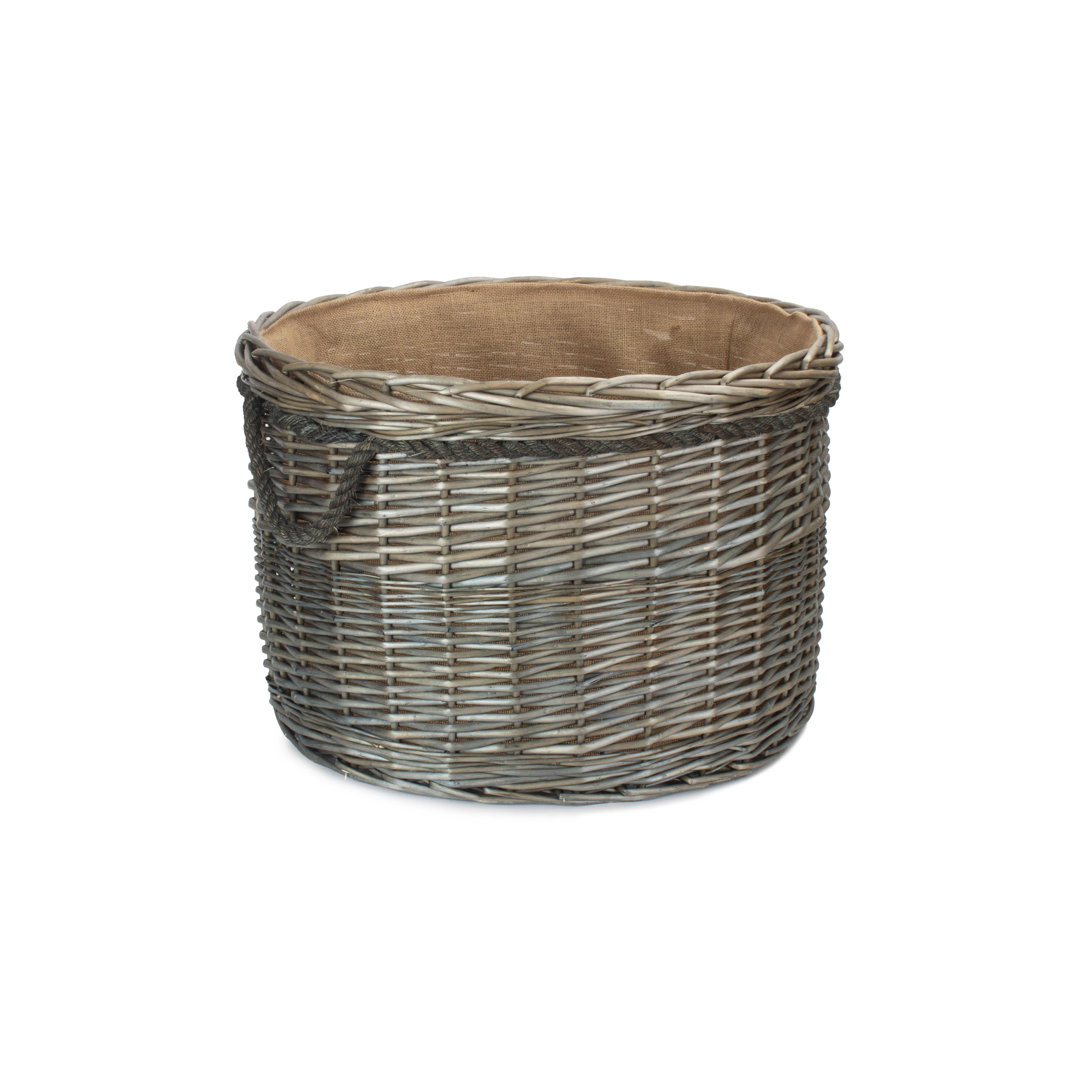 Wicker Storage Basket with Lining