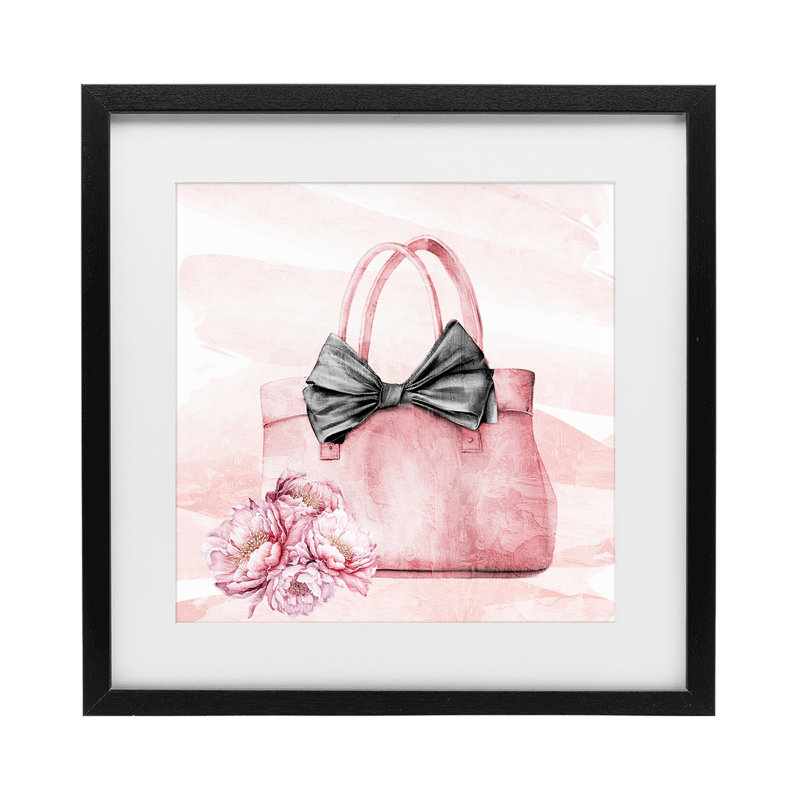 «Blush Glam Time Bag», reproduction imprimée sous verre, conception de Kim Allen, H 13 po x l 13 po
