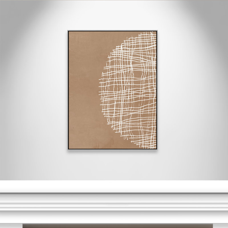 «Basketweave Basket Weave Circle I Print» par Tom Reeves, Argent argent, H 49,5 po x l 37,5 po