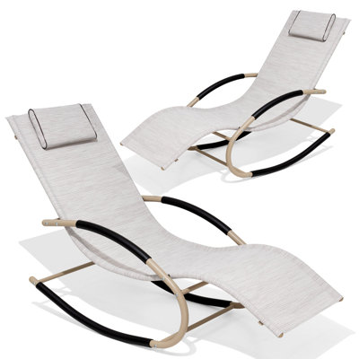 Tyshika Outdoor Metal Chaise Lounge by Ebern Designs