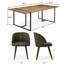 Ensemble de table de salle à manger moderne 7 pièces pour table de cuisine rectangulaire en bois 6,79 po-87254044