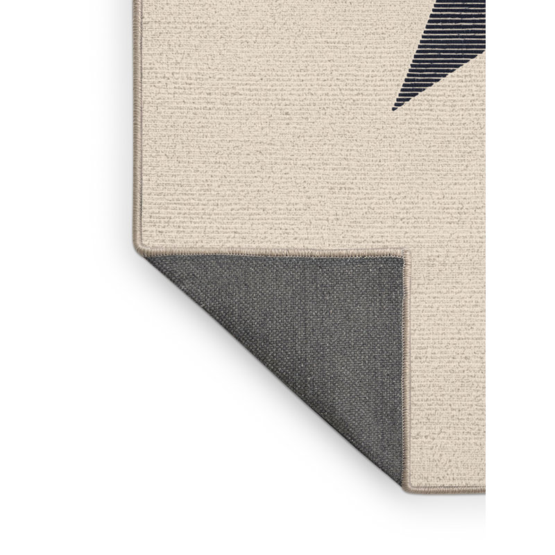 Soft Plush Everitt July 4Th Modern & Contemporary Abstract Area Rug in Beige – Beige Binding, 2x4