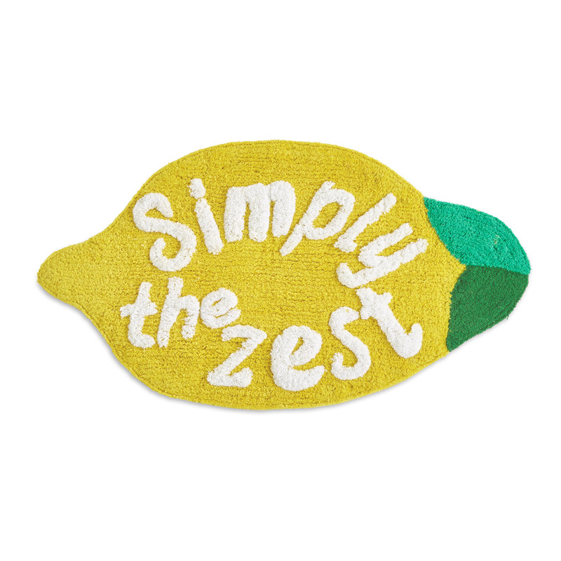 Lemon Zest Shaped Bath Mat