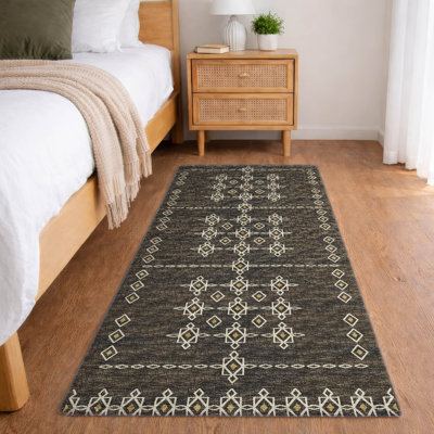 Tapis tribal de qualité supérieure lavable à la machine à poils longs Dream ADS109