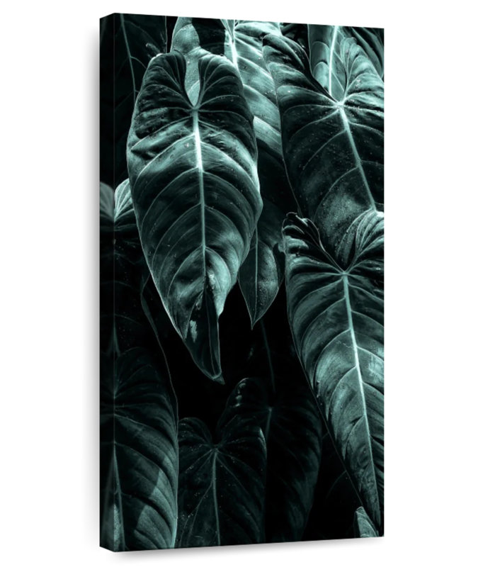 Feuilles de jungle vertes, H 30 po x l 15 po