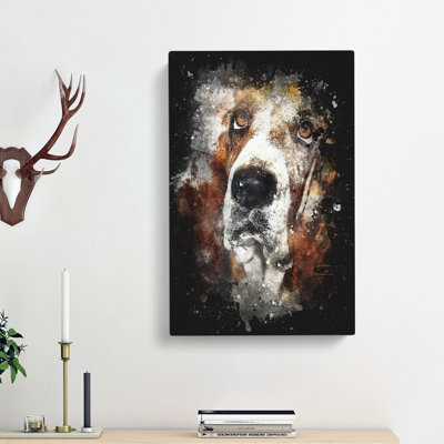 Basset Hound - Wrapped Canvas Painting