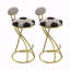 Ensemble de 2 chaises de salle à manger, tabourets de bar rembourrés à imprimé football-1064284716