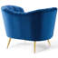 Fauteuil en velours argenté Orchid Blandick-156602795