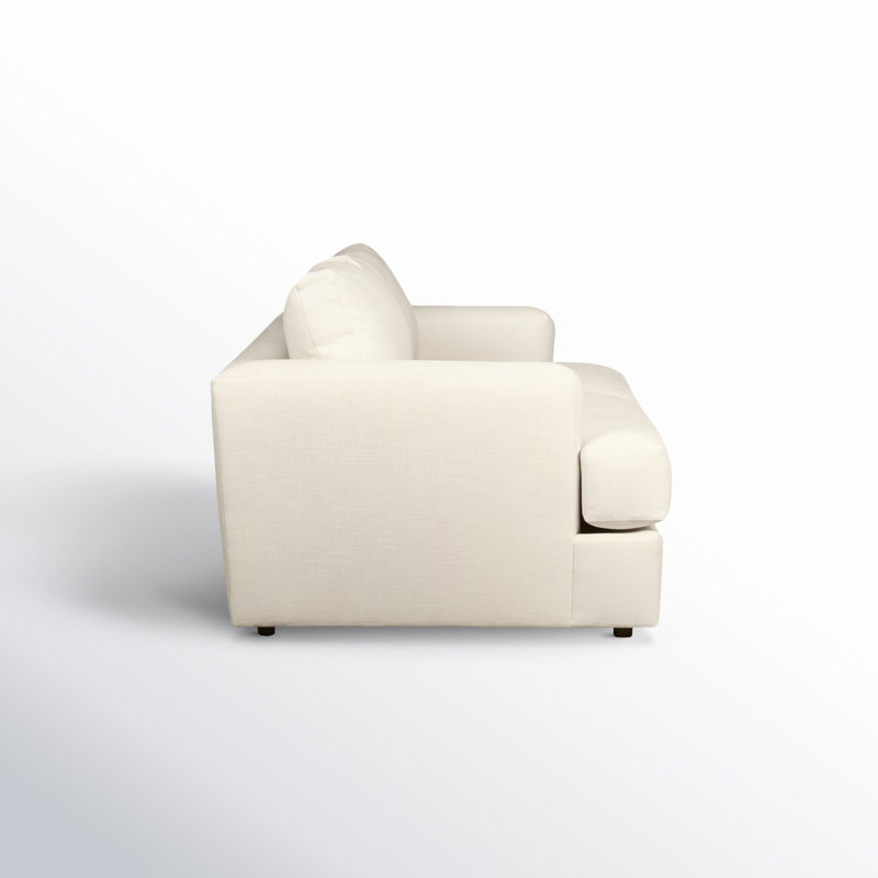 Cayden Upholstered 96'' Sofa, Bella Cocoa Performance Velvet