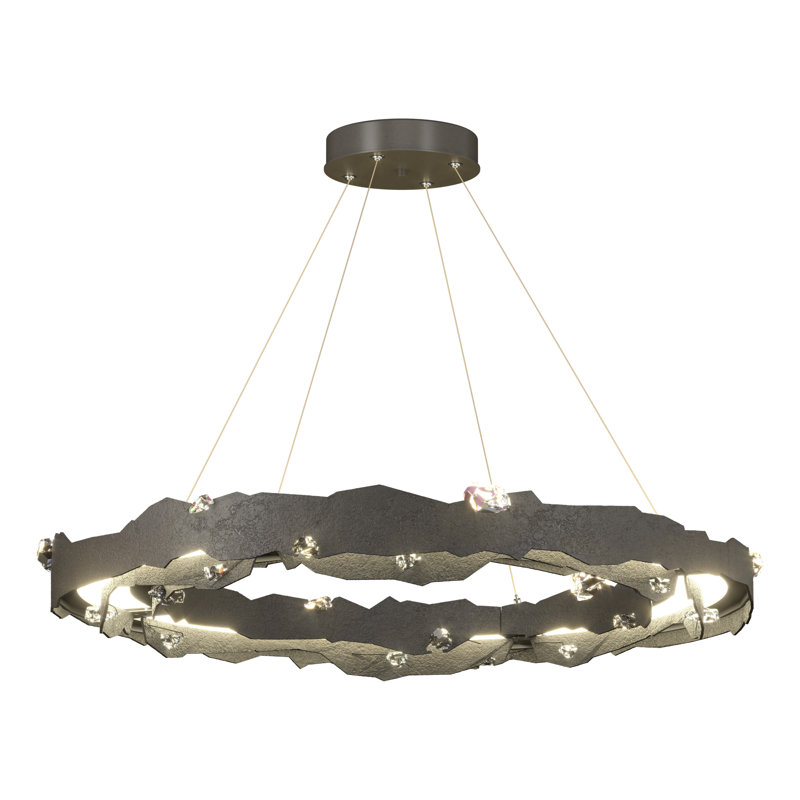 Lustre à DEL Trove Wagon Wheel, Fumée foncée