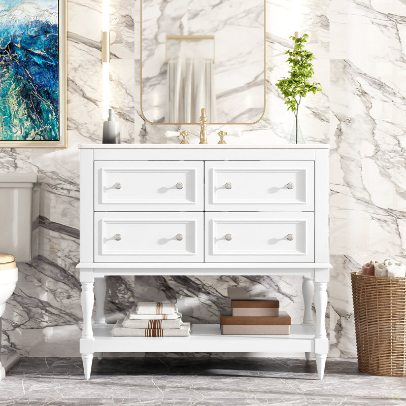 Ensemble de meuble-lavabo 36 po avec lavabo 36 po, Blanc