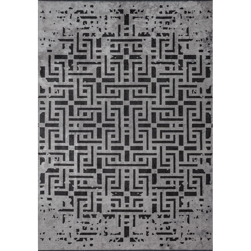 Contemporary Labyrinth Fade, Rectangle 6'7" x 9'10"