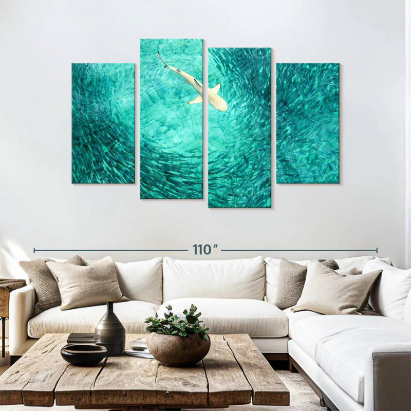Shark Prey, 54" H x 84" W