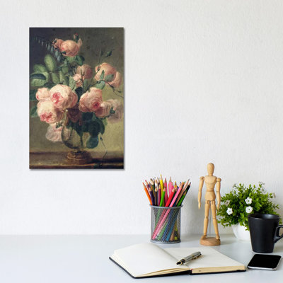 Vase de fleurs, reproduction d'art sur toile tendue