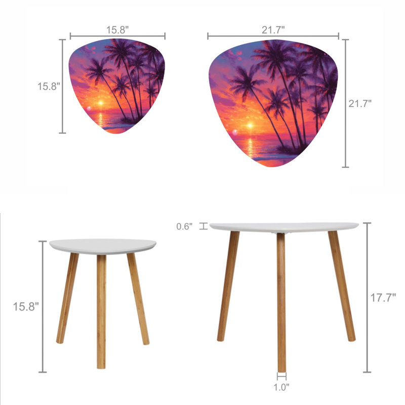 Ensemble de 2 tables basses gigognes Triangle Nest
