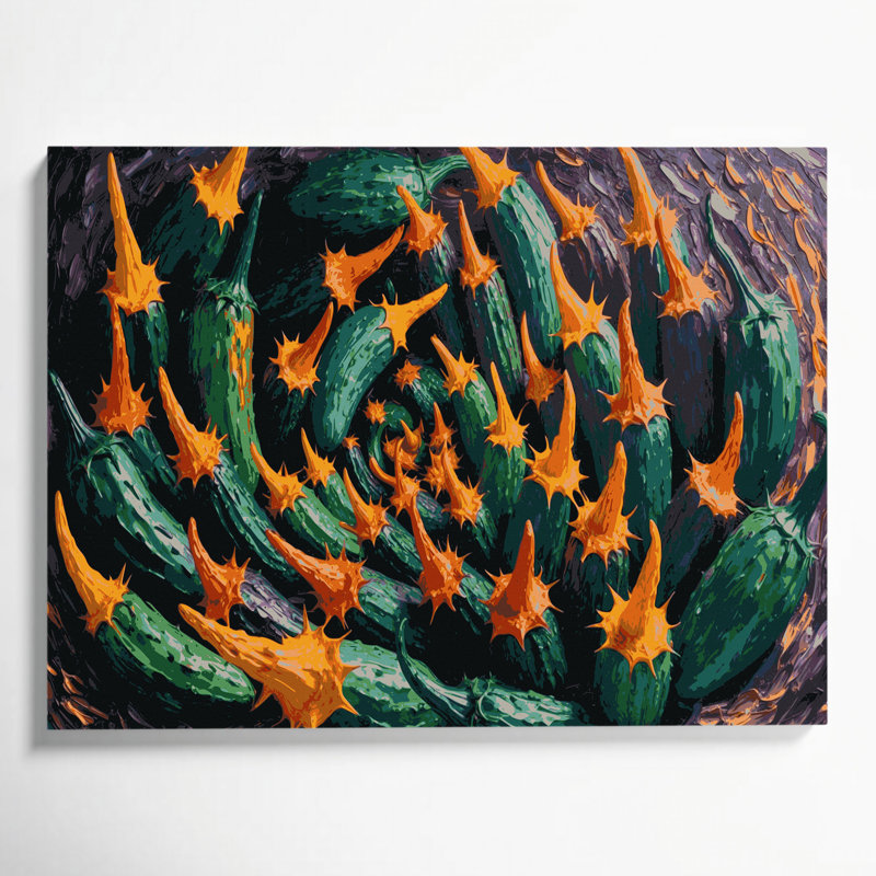 Art mural sur toile, "Fruit africain", H 11 po x l 14 po
