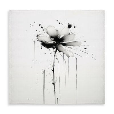 Minimalist Abstract White Tablecloth | Exploding Flower Decor