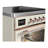 Majestic III Series 30 Inch Induction Range with 4 Induction Elements in Antique White (Copper Trim)-124828618-124828613