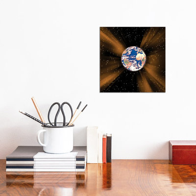 Desertified Earth Burns with Global Warming 1 Piece Wrapped Canvas Wall Art