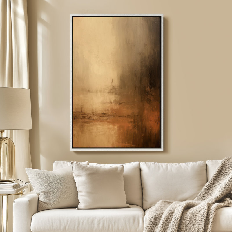 Framed Canvas Wall Art - Vintage Abstract Wall Prints for Bedroom - 24"x36", White