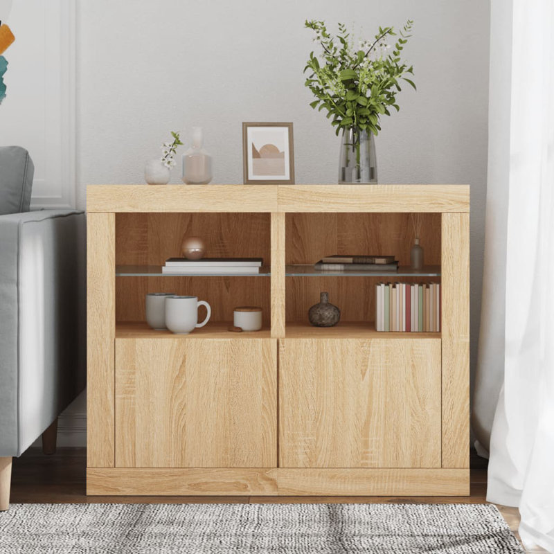 Barlina Iron 1 -Door Accent Cabinet, Sonoma Oak