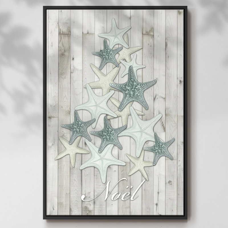 Noël côtier IV, Noir, H 25 po x l 17 po x P 1,5 po