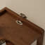 Table de chevet en bois massif avec 2 tiroirs et une tablette ouverte réversible-948403032
