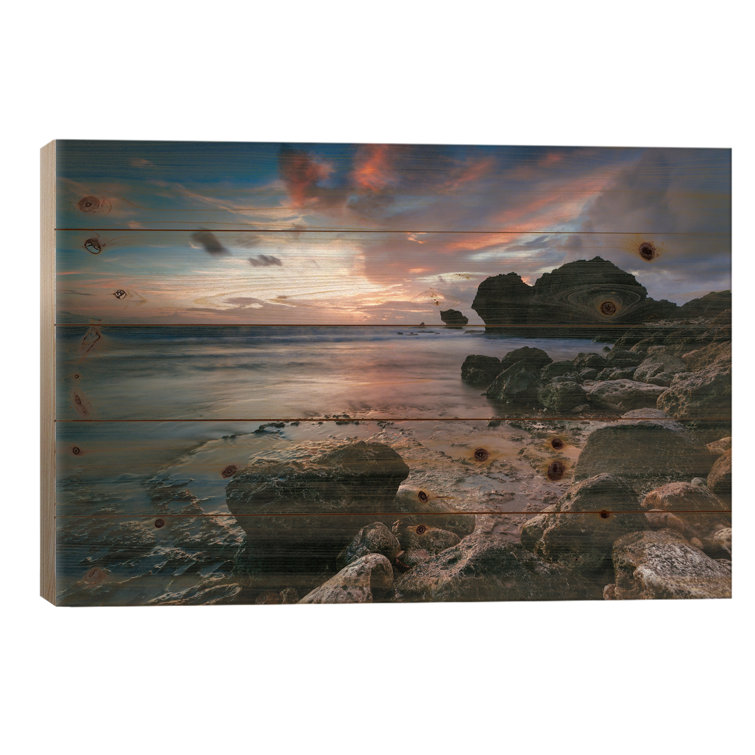 Rosecliff Heights Cattlewash Beach, Barbados, Lesser Antilles On Wood ...