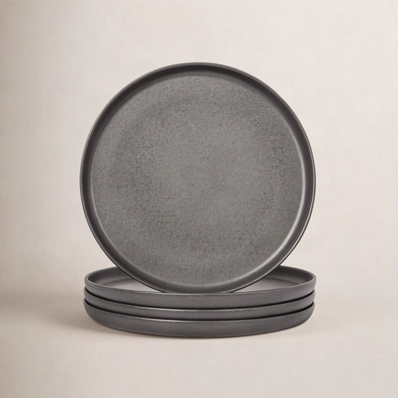 Assiette plate 11 po Harden Uno, Noir