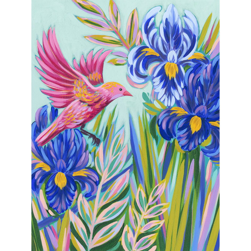 «Flutter and Sway» par Julie Marriott - Peinture, H 16 po x l 12 po